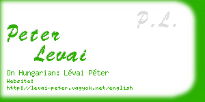 peter levai business card