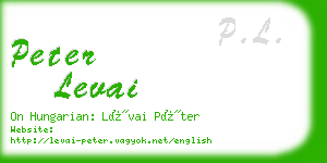 peter levai business card